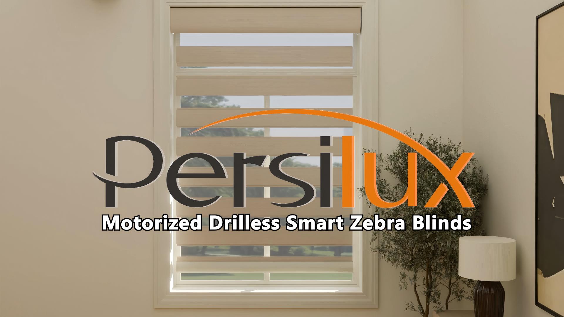 Amazon.com: Persilux Motorized No Drill Zebra Smart Shades with
